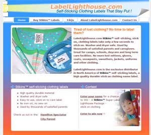 Never lose clothing again! Buy Self-sticking clothing labels