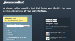 Five Second Test Tool - usability testing